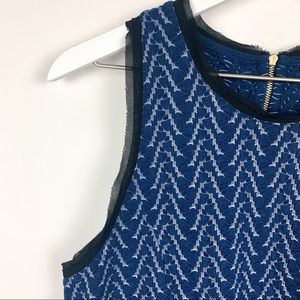 Anthropologie Postmark Textured Mesh Trim Tank EUC